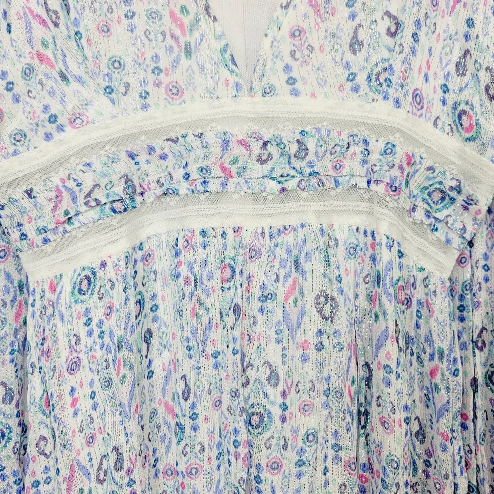 Rococo sand blue metallic mini dress - Picture 3 of 11